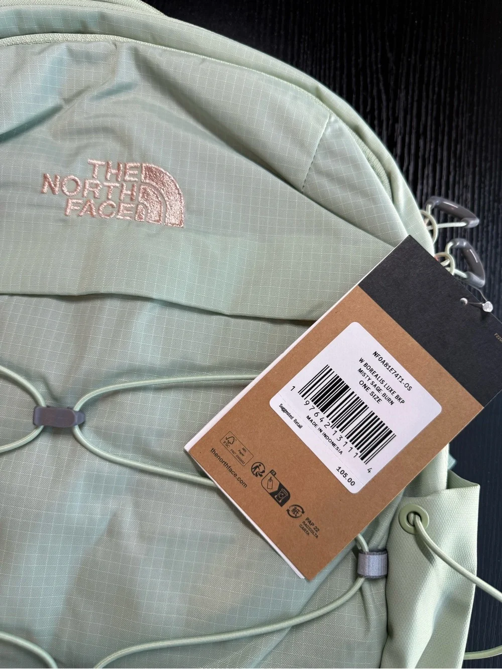 The North Face Women Borealis Luxe misty sage mint backpack NWT